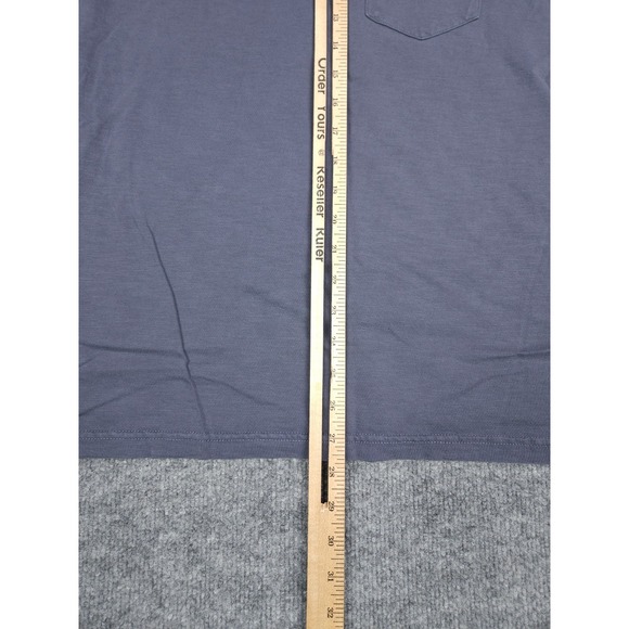 Faherty Shirt Mens Large Gray Sunwashed Organic Cotton Pocket Tee Casual - Picture 9 of 10